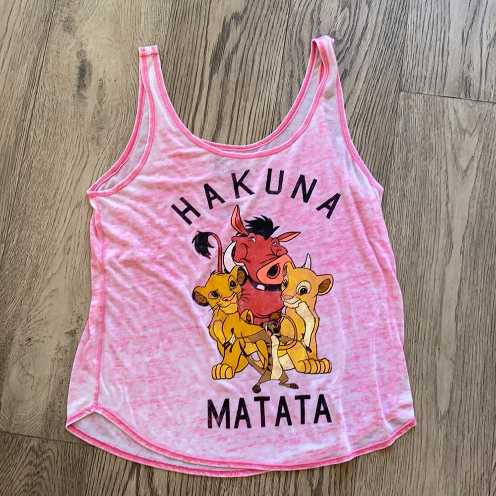 Disney burnout style lion king tank top
